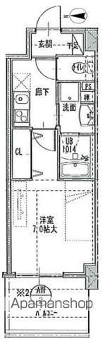 ジュール亀島(1K/3階)の間取り写真
