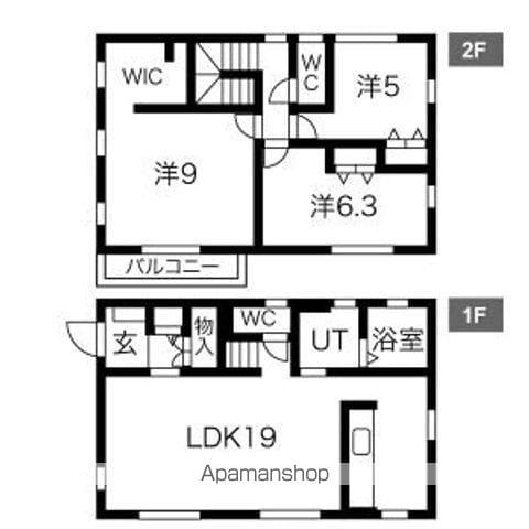 東北本線 花巻駅 徒歩10分 2階建 築4年(3LDK)の間取り写真