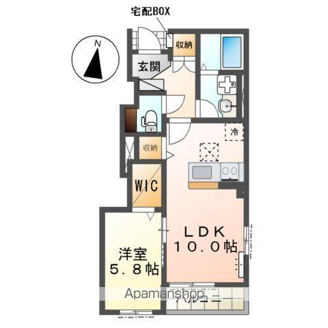 コンフィ(1LDK/1階)の間取り写真