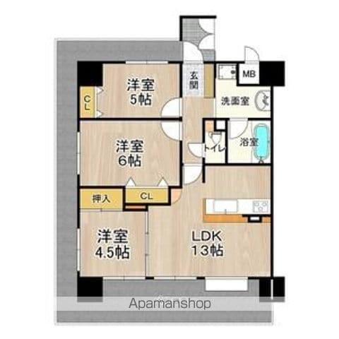 フェニックス堺東(3LDK/9階)の間取り写真