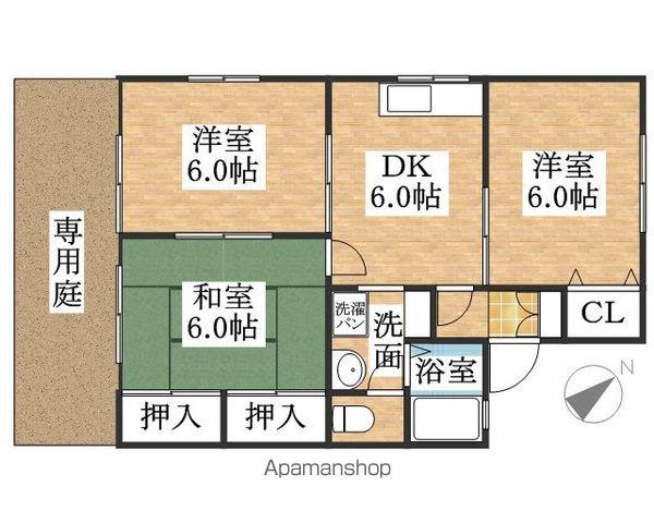 プラザITOⅡ(3DK/1階)の間取り写真