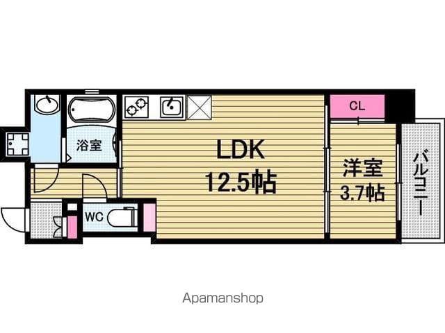 ファーストフィオーレ本町イーストⅡ(1LDK/6階)の間取り写真