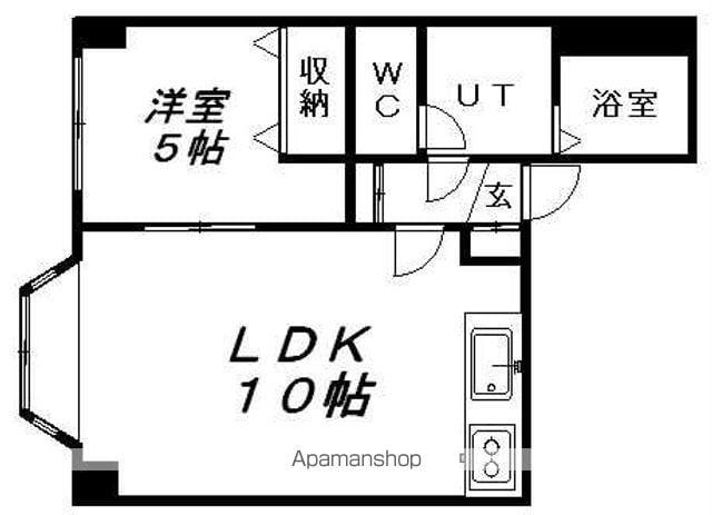 プラザイン南郷(1LDK/2階)の間取り写真