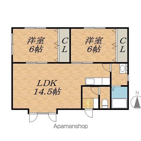 WISTARIA(2LDK/2階)の間取り写真