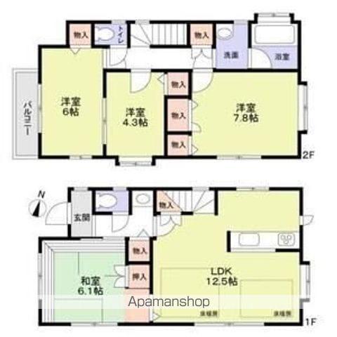 京王電鉄京王線 桜上水駅 徒歩16分 2階建 築25年(4LDK)の間取り写真