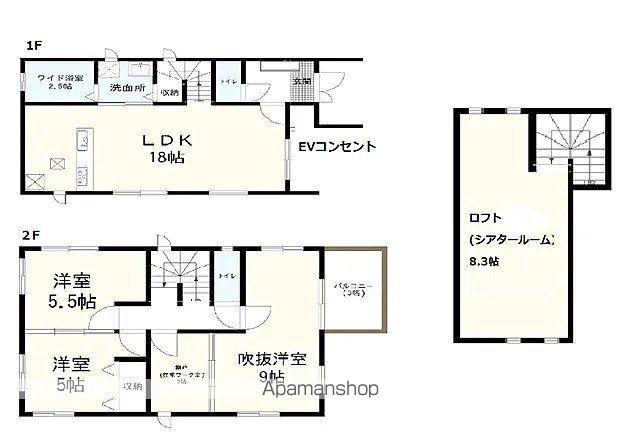 中央本線 春日井駅(JR) 徒歩19分 2階建 築3年(3SLDK)の間取り写真