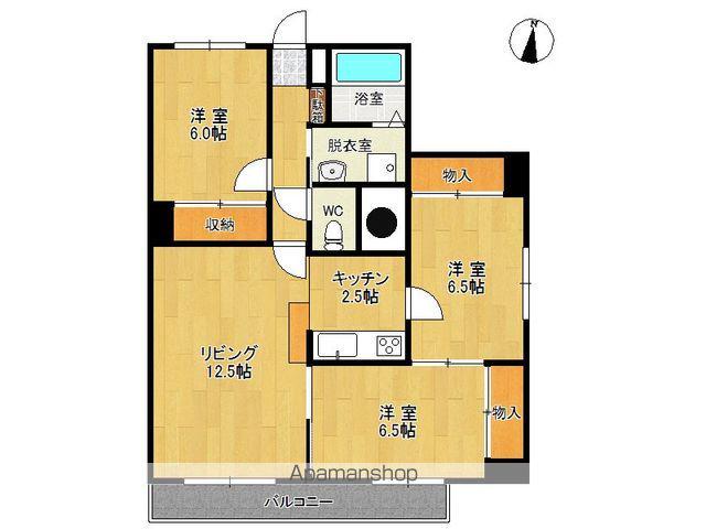 CENTER CITY3(3LDK/9階)の間取り写真