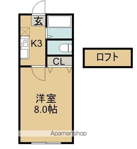 ホワイトキャッスル鈴雄A棟(1K/1階)の間取り写真