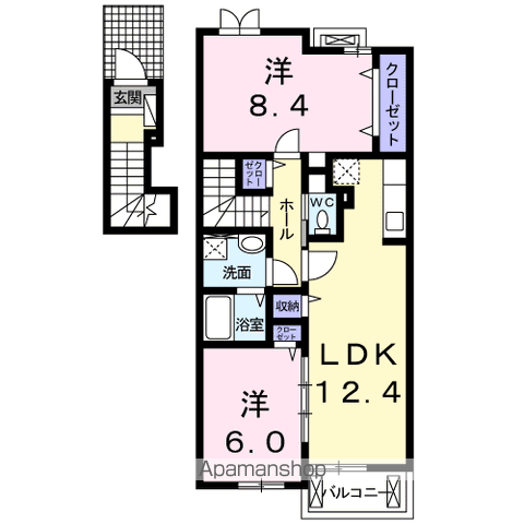 セレーナいずみ(2LDK/2階)の間取り写真