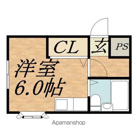 ブローニュ宮の森(ワンルーム/3階)の間取り写真
