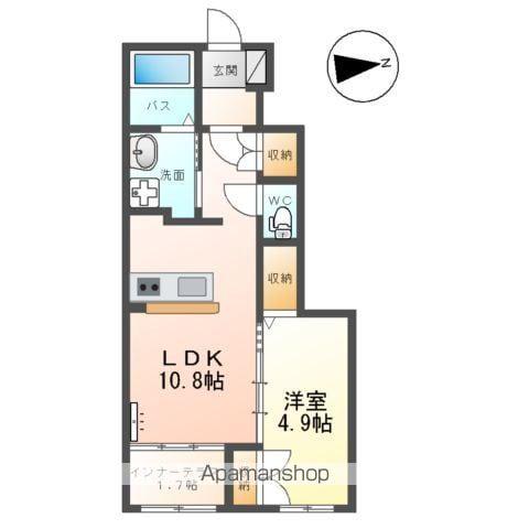 マロニエ・コートA(1LDK/1階)の間取り写真