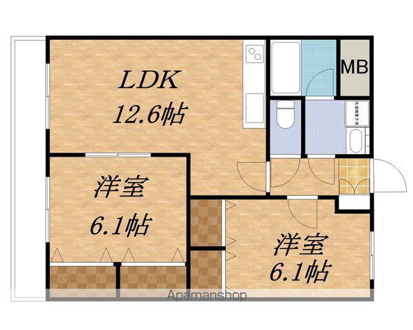 ひまわりブレイン(2LDK/1階)の間取り写真