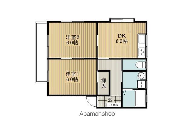 中大塩ヤマキコーポ(2DK/2階)の間取り写真