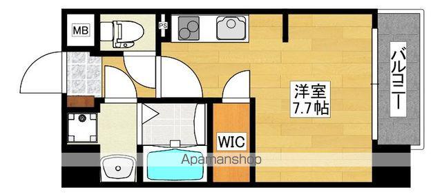 KRYSTAL FIMETH 1番館(ワンルーム/6階)の間取り写真