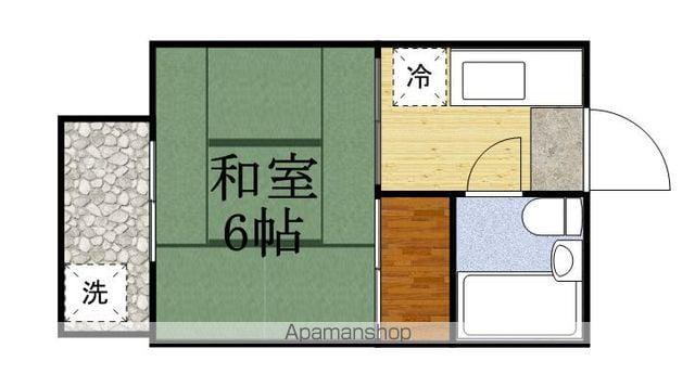 ハイツ御殿山(1K/2階)の間取り写真