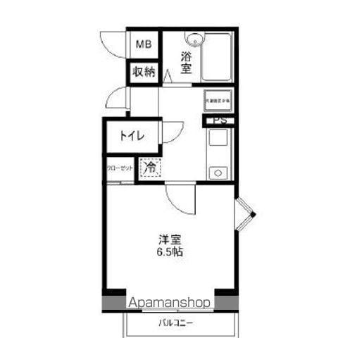 メゾン・ド・ハタ(1K/1階)の間取り写真