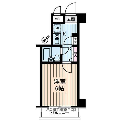 キャピタルビュー柴又(1K/2階)の間取り写真