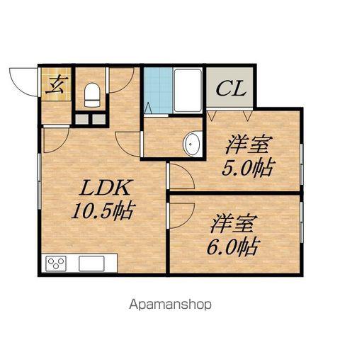 コーポ82(2LDK/2階)の間取り写真