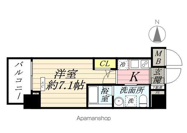 メインステージ森下(1K/11階)の間取り写真