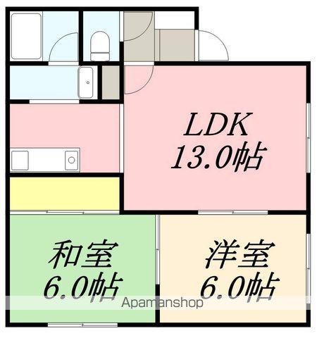 ソフィール本通(2LDK/1階)の間取り写真