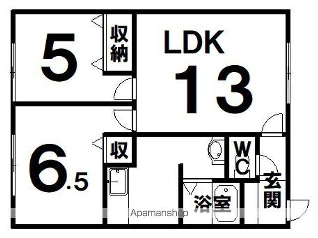 エーコー大楽毛A(2LDK/2階)の間取り写真