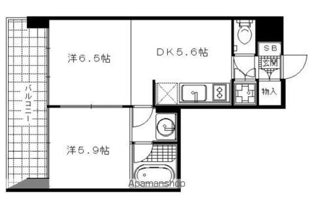 STYLE1(2DK/7階)の間取り写真