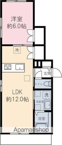 ラ カーサドルチェ(1LDK/1階)の間取り写真