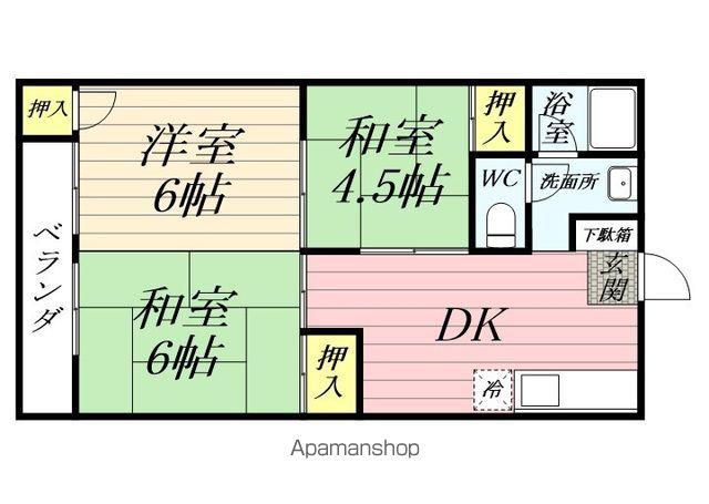 ナカシマビル(3DK/3階)の間取り写真