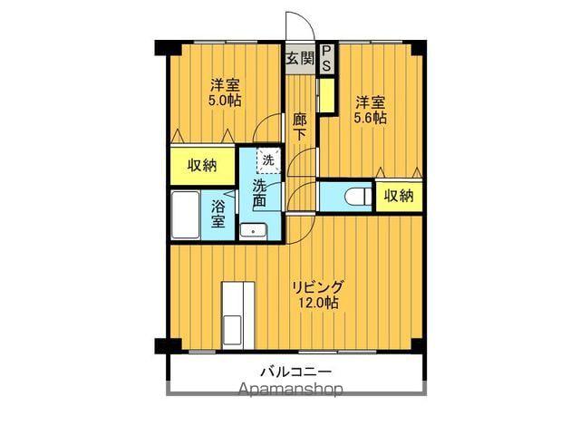 ファインビル(2LDK/3階)の間取り写真