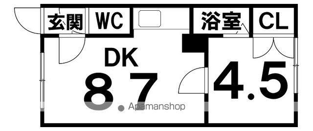 ハイツナカタニ(1DK/2階)の間取り写真