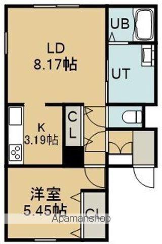 アイウィル(1LDK/2階)の間取り写真