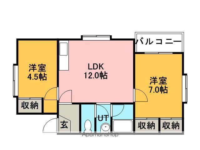 セピアフォーレスト(2LDK/2階)の間取り写真