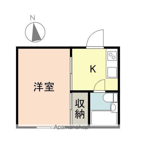 レンゲハイツ(1K/2階)の間取り写真