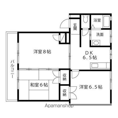 サンフィールドⅡ(3DK/2階)の間取り写真