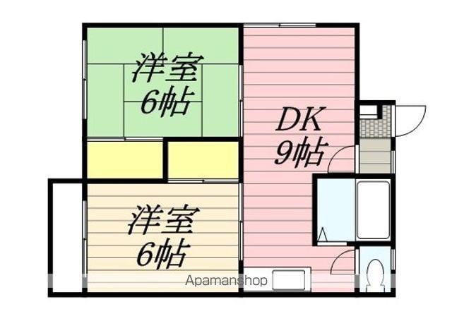 ホワイトハイツ D(2DK/1階)の間取り写真