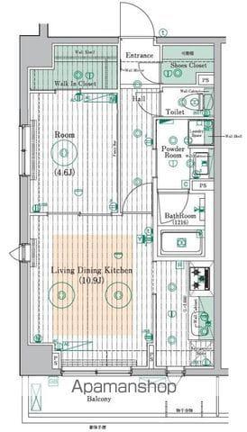 ブライズ高円寺(1LDK/5階)の間取り写真