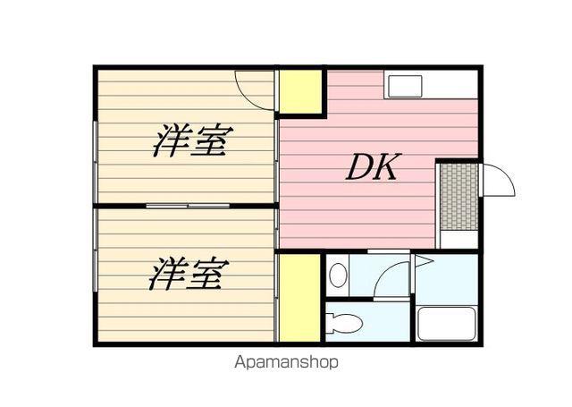 高林ハイツ(2DK/2階)の間取り写真