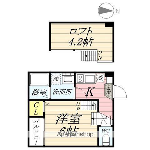 ルーチェ(1K/2階)の間取り写真