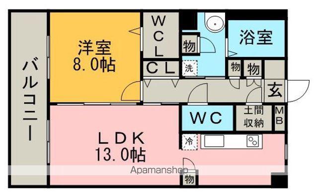 エルーデメイファ(1LDK/2階)の間取り写真