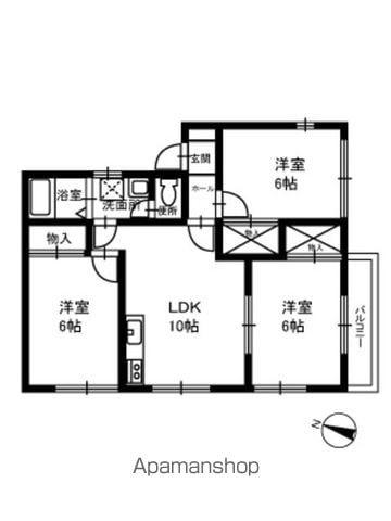 オリーヴベリー(3LDK/2階)の間取り写真