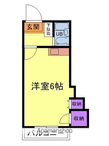 プレアール下原(1K/1階)の間取り写真