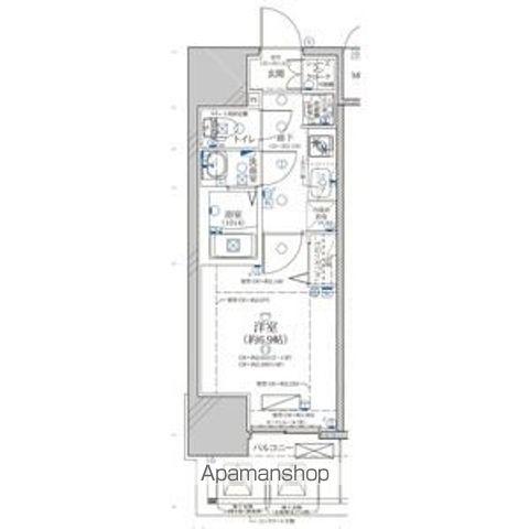 ディアレイシャス浅間町III(1K/3階)の間取り写真