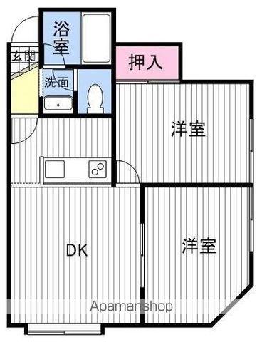 ウィーンストーン壱番館(2LDK/3階)の間取り写真
