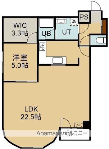 松風ビル(1LDK/9階)の間取り写真
