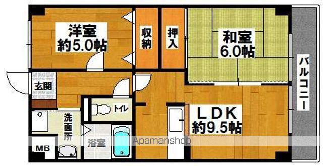 サンライズ三国ヶ丘(2LDK/2階)の間取り写真