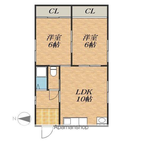 根室本線 帯広駅 バス乗車時間:18分 大谷高校前バス停で下車 徒歩4分 1階建 築51年(2LDK)の間取り写真