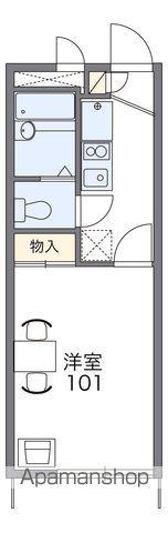 レオパレスゆりのき(1K/1階)の間取り写真