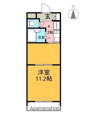 エポックまつもと(1K/3階)の間取り写真