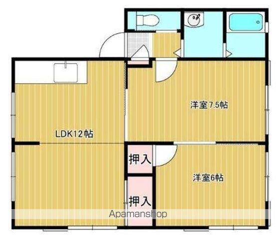 レトア伏石(2LDK/1階)の間取り写真