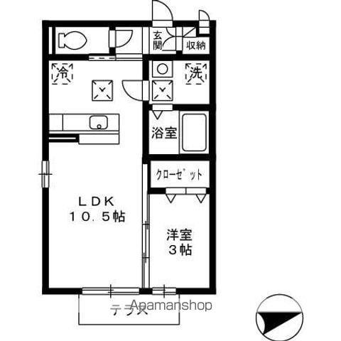 光2011(1LDK/1階)の間取り写真